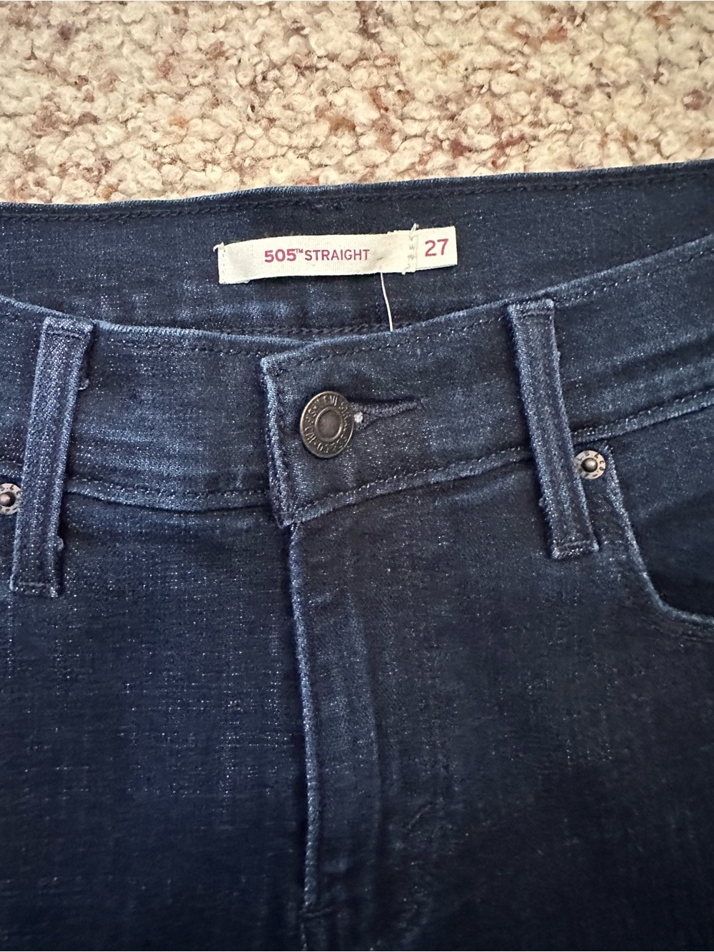 ✨UPCYCLED Wide Leg Argyle Quilted Side Panel Cuffed Levi’s 505 - Picture 8 of 10
